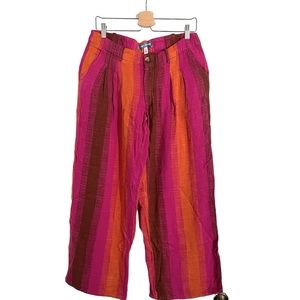 Urban Outfitters Martina Striped Linen Pants